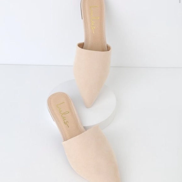 Lulus Shoes - Nude Mule Slides Size 10
